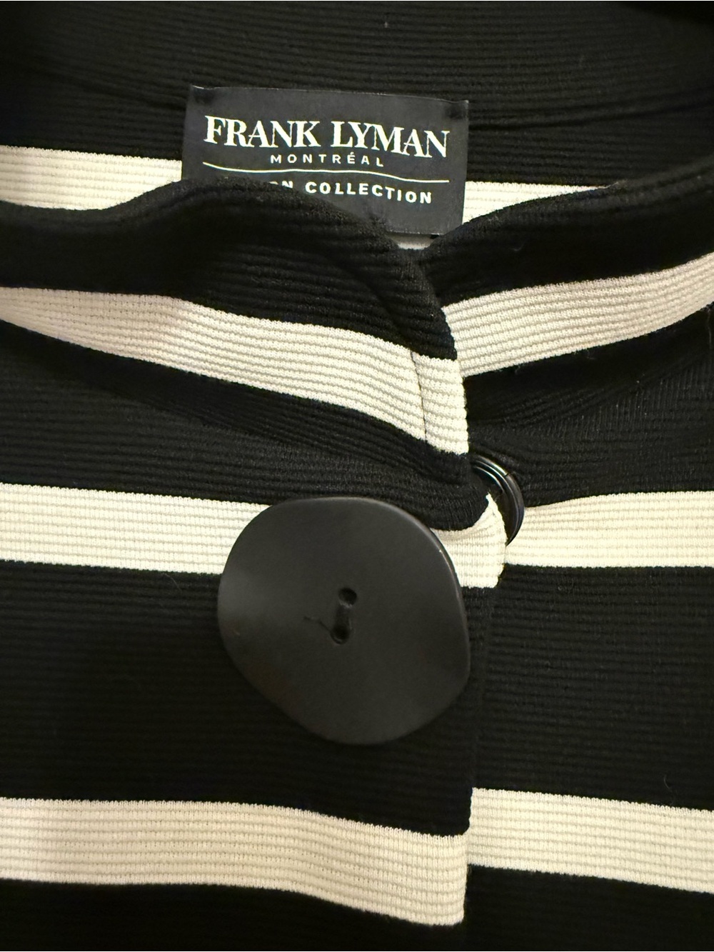 Frank Lyman Striped Mock Neck Knit Jacket Blazer Sz 12 Bell Sleeve - Picture 4 of 8